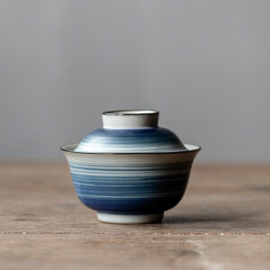 Blue Swirl Ceramic Gaiwan