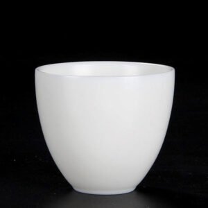 Mutton Fat Jade Porcelain "Egg-Shaped Smooth" Tea Cup