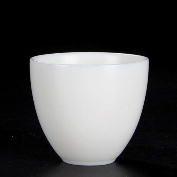 Mutton Fat Jade Porcelain "Egg-Shaped Smooth" Tea Cup