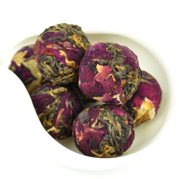 Yunnan Rose Flowers and Big Snow Mountain Black Tea Dragon Ball