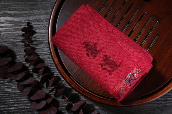 Royal Red "Way of the Teapot" Tea Towel
