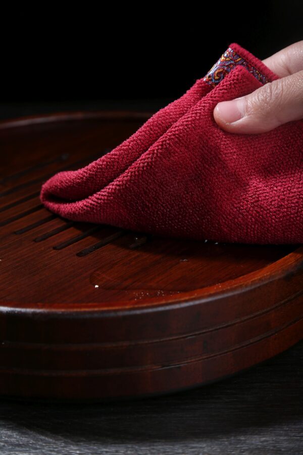 Royal Red "Way of the Teapot" Tea Towel