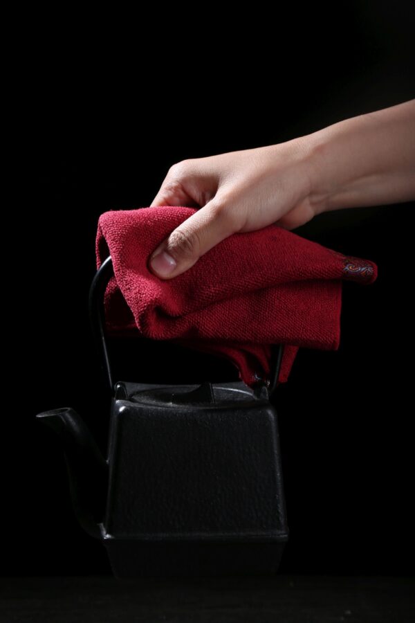 Royal Red "Way of the Teapot" Tea Towel