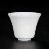 Mutton Fat Jade Porcelain "Bell-Shaped Smooth" Tea Cup