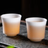 Mutton Fat Ice Jade Porcelain "Thimble" Tea Cup