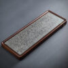 Ceramic and Hardwood "Grey Slate" Tea Table