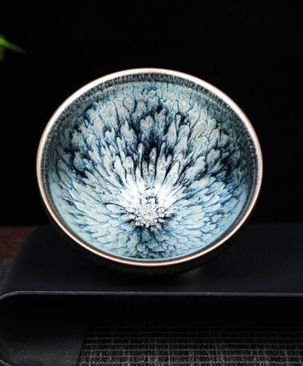 Jianzhan "Silver Blue Mudan" Stoneware Cup
