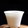 Mutton Fat Jade Porcelain "Bell-Shaped Spun" Tea Cup