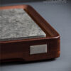 Ceramic and Hardwood "Grey Slate" Tea Table