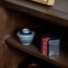 Blue Swirl Ceramic Gaiwan