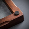 Ceramic and Hardwood "Grey Slate" Tea Table