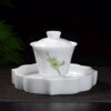 Plum Blossoms Gaiwan and Tea Boat with Optional Matching Cups