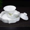 Plum Blossoms Gaiwan and Tea Boat with Optional Matching Cups