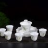 Plum Blossoms Gaiwan and Tea Boat with Optional Matching Cups