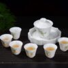 Plum Blossoms Gaiwan and Tea Boat with Optional Matching Cups