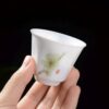 Plum Blossoms Gaiwan and Tea Boat with Optional Matching Cups