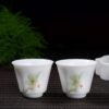 Plum Blossoms Gaiwan and Tea Boat with Optional Matching Cups