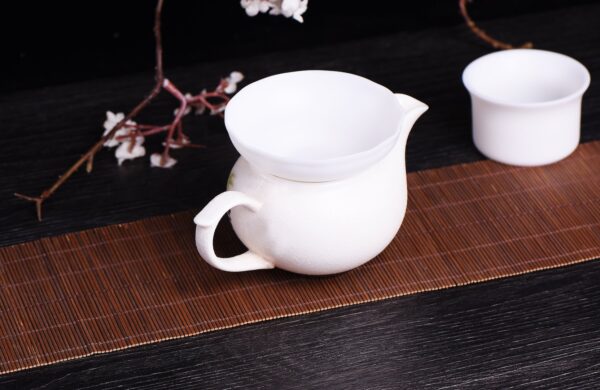 Mutton Fat Jade Porcelain "Bai Ci" Strainer