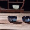 Cobalt Blue Gradient Glazed Tea Cups for Gong Fu Tea * Set of 2