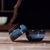 Cobalt Blue Gradient Glazed Tea Cups for Gong Fu Tea * Set of 2