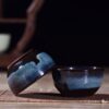 Cobalt Blue Gradient Glazed Tea Cups for Gong Fu Tea * Set of 2