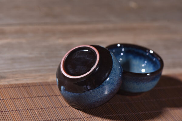Cobalt Blue Gradient Glazed Tea Cups for Gong Fu Tea * Set of 2