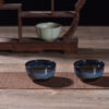 Cobalt Blue Gradient Glazed Tea Cups for Gong Fu Tea * Set of 2