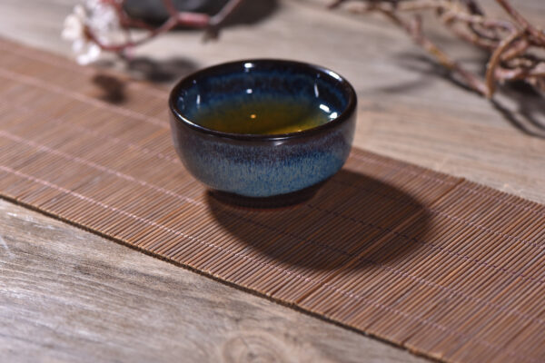 Cobalt Blue Gradient Glazed Tea Cups for Gong Fu Tea * Set of 2