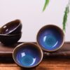 Blue Dragon Eye Tian Mu Glazed Ceramic Cups