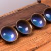 Blue Dragon Eye Tian Mu Glazed Ceramic Cups