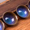 Blue Dragon Eye Tian Mu Glazed Ceramic Cups