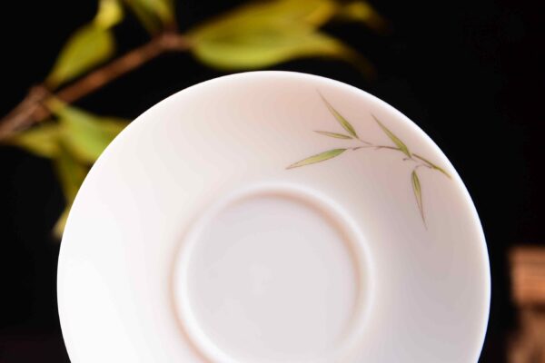 Bamboo Motif Jingdezhen Porcelain Gaiwan