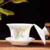 Bamboo Motif Jingdezhen Porcelain Gaiwan