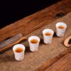 Bamboo and Taihu Limestone Motif Jingdezhen Porcelain Cup