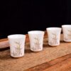 Bamboo and Taihu Limestone Motif Jingdezhen Porcelain Cup
