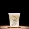 Bamboo and Taihu Limestone Motif Jingdezhen Porcelain Cup