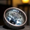 Jianzhan "Cerulean Silver Dragon" Hand-Made Stoneware Cup