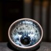 Jianzhan "Cerulean Silver Dragon" Hand-Made Stoneware Cup