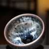 Jianzhan "Cerulean Silver Dragon" Hand-Made Stoneware Cup