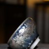 Jianzhan "Cerulean Silver Dragon" Hand-Made Stoneware Cup