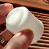 Mutton Fat Ice Jade Porcelain "Thimble" Tea Cup