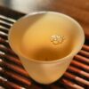 Mutton Fat Ice Jade Porcelain "Flared Rim" Tea Cup