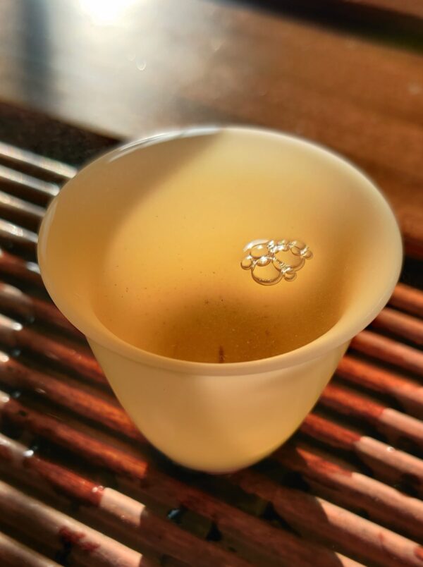 Mutton Fat Ice Jade Porcelain "Flared Rim" Tea Cup