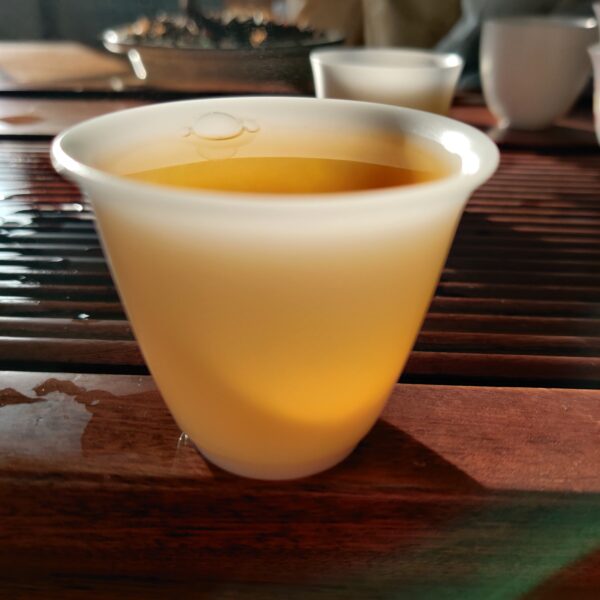 Mutton Fat Ice Jade Porcelain "Flared Rim" Tea Cup