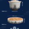 Ceramic "Ocean Water Cliff" Gaiwan and Tea Boat