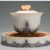 Ceramic "Ocean Water Cliff" Gaiwan and Tea Boat