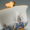 Ceramic "Ocean Water Cliff" Gaiwan and Tea Boat