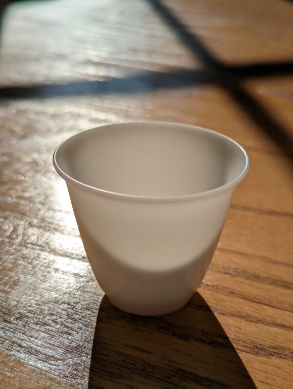 Mutton Fat Ice Jade Porcelain "Flared Rim" Tea Cup