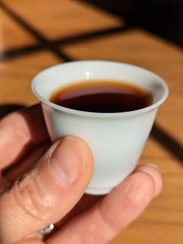 Mutton Fat Ice Jade Porcelain "Flared Rim" Tea Cup