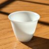 Mutton Fat Ice Jade Porcelain "Flared Rim" Tea Cup
